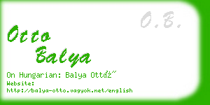 otto balya business card